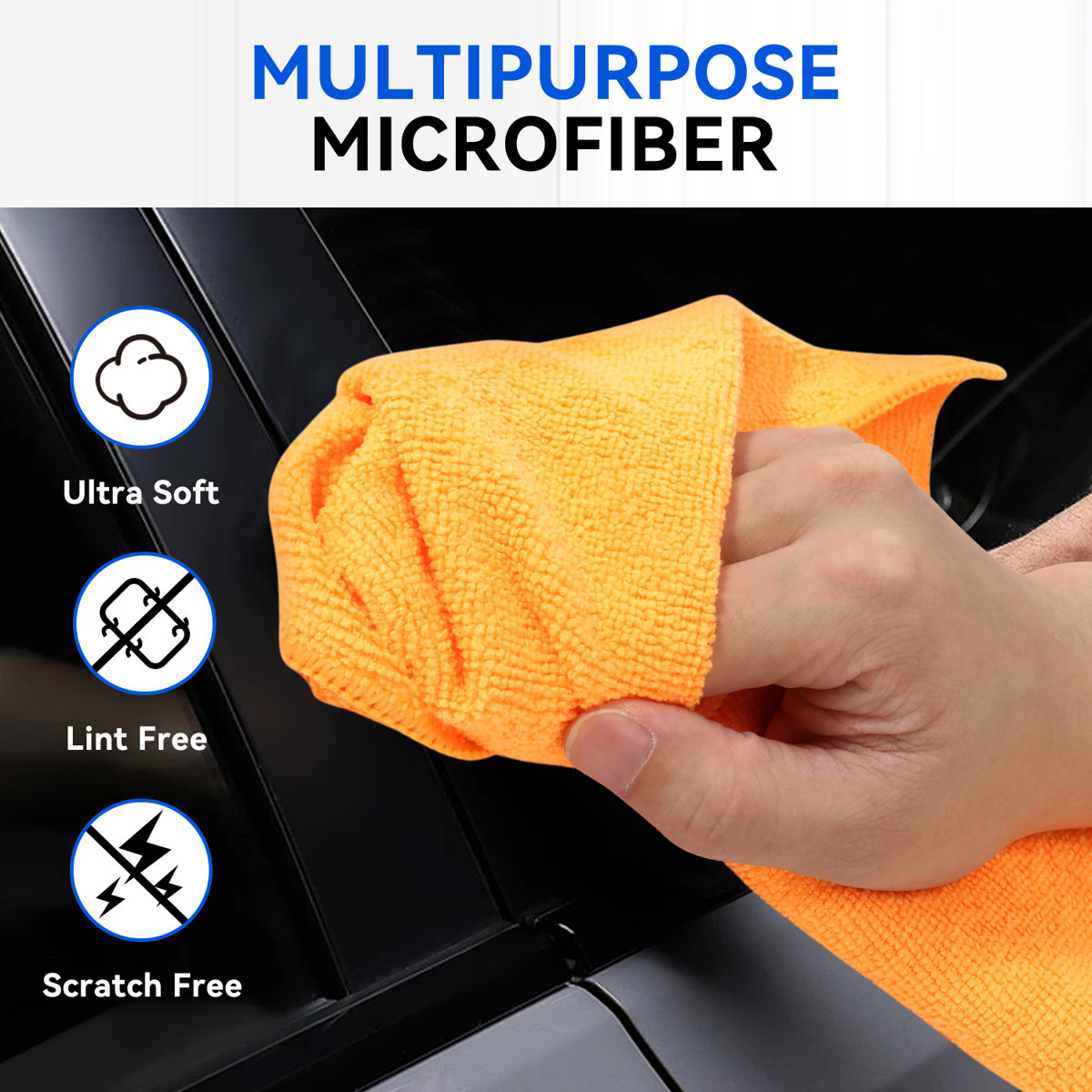 24 Pack Microfiber Cleaning Cloth, All-Purpose Reusable Cleaning Towels, Machine Washable, 12" X 16"